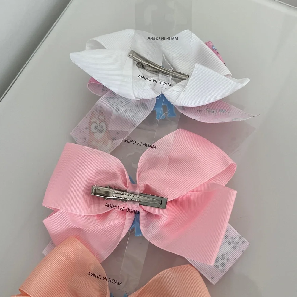 Bundle of 8 Bluey Bow Hair Clips Ribbons NWT